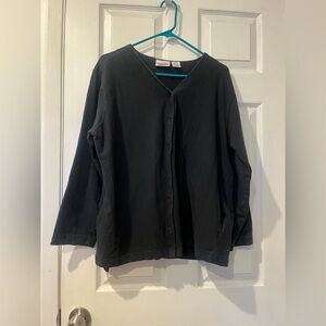 Vintage Katherine Bishop Black Button up Jacket/Cardigan- Size Large